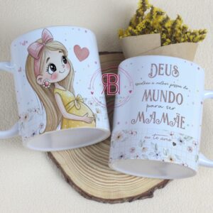 Caneca personalizada, Alça branca