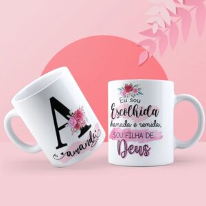 Caneca personalizada, Alça branca